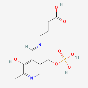molecular formula C12H17N2O7P B1206079 Pyridoxal phosphate gamma-aminobutyric acid CAS No. 63221-68-1