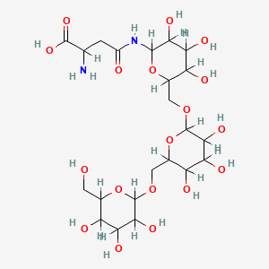 molecular formula C22H38N2O18 B1206082 Glucosyl-glucosyl-glucosyl-asparagine CAS No. 77437-53-7