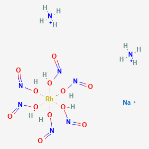 molecular formula H14N8NaO12Rh+3 B12060825 Diammonium sodium hexanitrorhodate(III) 