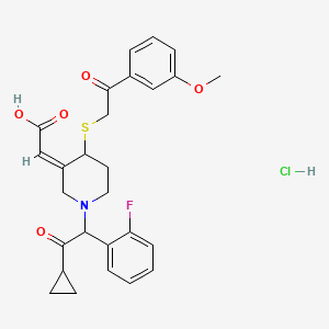 molecular formula C27H29ClFNO5S B12060946 Prasugrel metabolite derivative 