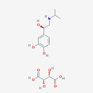 molecular formula C15H23NO9 B12061073 R(-)-Isoproterenol (+)-bitartrate 