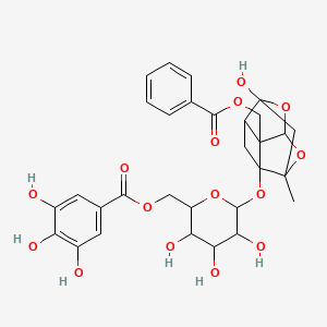molecular formula C30H32O15 B1206117 Paeoniflorin, galloyl- CAS No. 122965-41-7