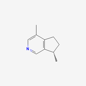 molecular formula C10H13N B1206135 Actinidine CAS No. 524-03-8