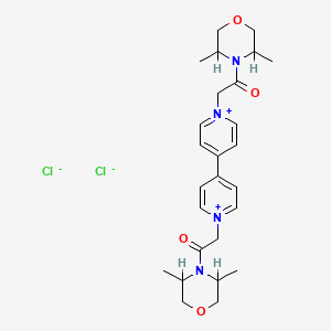 molecular formula C26H36Cl2N4O4 B1206138 Morfamquat dichloride CAS No. 4636-83-3