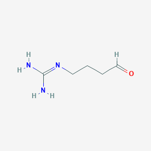 molecular formula C5H11N3O B1206143 4-胍基丁醛 
