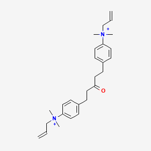 molecular formula C27H38N2O+2 B1206144 4-(5-{4-[二甲基(丙-2-烯基)铵基]苯基}-3-氧戊基)-N,N-二甲基-N-丙-2-烯基苯甲鎓 