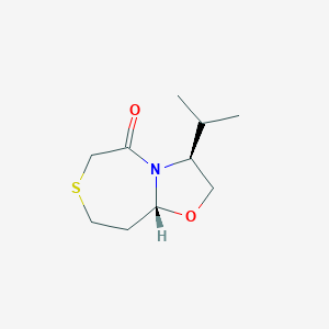 molecular formula C10H17NO2S B12061488 (7R,10S)-(+)-1-Aza-10-isopropyl-8-oxa-4-thiabicyclo[5.3.0]-2-decanone 