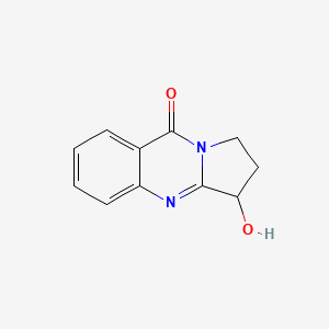molecular formula C11H10N2O2 B1206149 Vasicinone 