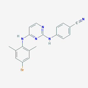 molecular formula C19H16BrN5 B120615 4-({4-[(4-溴-2,6-二甲基苯基)氨基]嘧啶-2-基}氨基)苯甲腈 CAS No. 374067-85-3