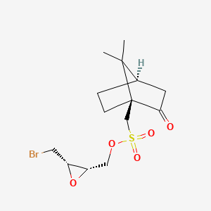 molecular formula C14H21BrO5S B12061508 [(2S,3S)-3-(Bromomethyl)oxiran-2-yl]methyl [(1S,4R)-7,7-dimethyl-2-oxobicyclo[2.2.1]heptan-1-yl]methanesulfonate CAS No. 343338-27-2
