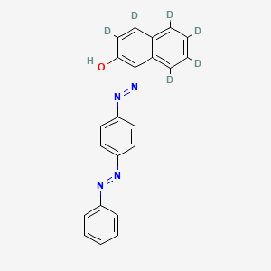 molecular formula C22H16N4O B12061603 2-Naphthalen-3,4,5,6,7,8-d6-ol, 1-[2-[4-(2-phenyldiazenyl)phenyl]diazenyl]- 