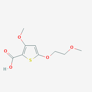 molecular formula C9H12O5S B12061698 3-Methoxy-5-(2-methoxyethoxy)thiophene-2-carboxylic acid 
