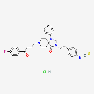 molecular formula C32H34ClFN4O2S B12061740 N-(p-Isothiocyanatophenethyl)spiperone hydrochloride 
