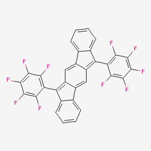 molecular formula C32H10F10 B12061753 6,12-Bis(2,3,4,5,6-pentafluorophenyl)indeno[1,2-b]fluorene CAS No. 1382350-89-1