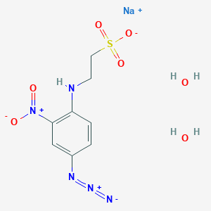 molecular formula C8H12N5NaO7S B12061775 N-(4-Azido-2-nitrophenyl)-2-aminoethylsulfonate, Sodium Salt, Dihydrate 