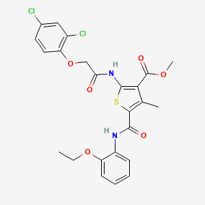 molecular formula C24H22Cl2N2O6S B12061824 Methyl 2-(2-(2,4-dichlorophenoxy)acetamido)-5-((2-ethoxyphenyl)carbamoyl)-4-methylthiophene-3-carboxylate 