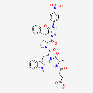 molecular formula C38H41N7O9 B12061887 Suc-DL-Ala-DL-Trp-DL-Pro-DL-Phe-pNA 