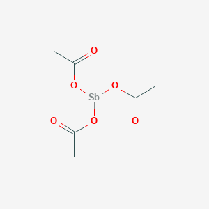 molecular formula C6H9O6Sb B12061913 Diacetyloxystibanyl acetate 