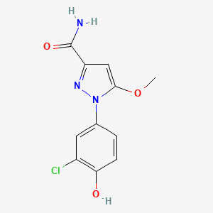 3-Carbamoyl-1-(3-chloro-4-hydroxyphenyl)-5-methoxypyrazole