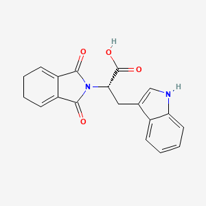molecular formula C19H16N2O4 B12062065 (2S)-2-(1,3-dioxo-5,6-dihydroisoindol-2-yl)-3-(1H-indol-3-yl)propanoic acid 