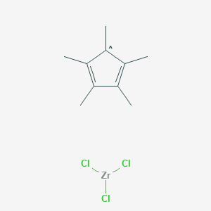molecular formula C10H15Cl3Zr B12062084 Pentamethylcyclopentadienylzirconium(IV) trichloride, 97% 