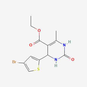 molecular formula C12H13BrN2O3S B12062107 4-(4-Bromothiophen-2-yl)-6-methyl-2-oxo-1,2,3,4-tetrahydropyrimidine-5-carboxylic acid ethyl ester 