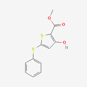 molecular formula C12H10O3S2 B12062132 Methyl 3-hydroxy-5-(phenylthio)thiophene-2-carboxylate 