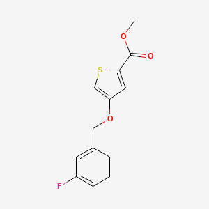 molecular formula C13H11FO3S B12062172 Methyl 4-((3-fluorobenzyl)oxy)thiophene-2-carboxylate 