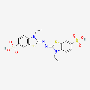 molecular formula C18H18N4O6S4 B12062178 2,2'-Azino-bis(3-ethylbenzothiazoline-6-sulfonic acid) 
