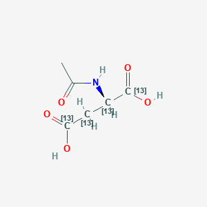 molecular formula C6H9NO5 B12062200 N-acetyl-L-((13)C4)aspartic acid 