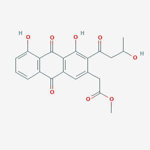 molecular formula C21H18O8 B1206223 Dihydro-nogalonic acid methyl ester 