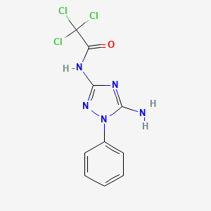 N-(5-amino-1-phenyl-1,2,4-triazol-3-yl)-2,2,2-trichloroacetamide
