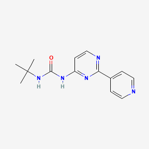 molecular formula C14H17N5O B1206244 N-(TERT-BUTYL)-N'-[2-(4-PYRIDINYL)-4-PYRIMIDINYL ]UREA CAS No. 61310-12-1