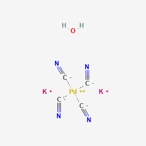 molecular formula C4H2K2N4OPd B12062547 Potassium tetracyanopalladate(II) xhydrate 