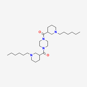 N,N'-Bis(1-hexylnipecotoyl)piperazine