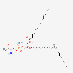 molecular formula C39H73NNaO10P B12062629 sodium;[(2S)-2-amino-2-carboxyethyl] [(2R)-2-[(Z)-octadec-9-enoyl]oxy-3-pentadecanoyloxypropyl] phosphate 