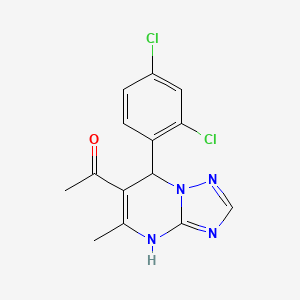 1-[7-(2,4-Dichlorophenyl)-5-methyl-1,7-dihydro-[1,2,4]triazolo[1,5-a]pyrimidin-6-yl]ethanone