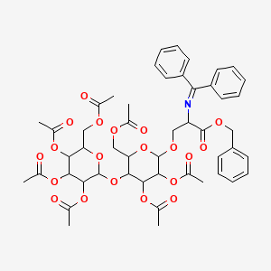 molecular formula C49H55NO20 B12062656 N-Diphenylmethylene-O-(2,3,6,2',3',4',6'-hepta-O-acetyl--D-lactosyl)-L-serine, Benzyl Ester 