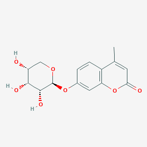 2H-1-Benzopyran-2-one, 4-methyl-7-(beta-D-ribopyranosyloxy)-