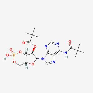 molecular formula C20H28N5O8P B1206280 N(6),O(2)-Dipivaloyl cyclic amp CAS No. 78232-35-6