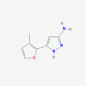 molecular formula C8H9N3O B12062855 3-(3-Methylfuran-2-YL)-1H-pyrazol-5-amine 