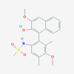 molecular formula C21H23NO5S B12062976 1-(6-(Methylsulfonamido)-3-methoxy-2,4-dimethylphenyl)-3-methoxynaphthalen-2-ol 