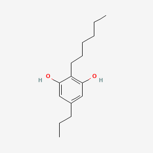 molecular formula C15H24O2 B1206298 2-n-Hexyl-5-n-propylresorcinol CAS No. 39341-78-1