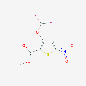molecular formula C7H5F2NO5S B12063043 Methyl 3-(difluoromethoxy)-5-nitrothiophene-2-carboxylate 