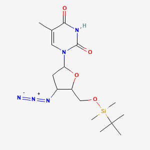 molecular formula C16H27N5O4Si B12063083 3'-Azido-5'-O-tert-butyldimethylsilyl-3'-deoxythymidine 