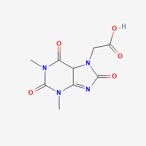 molecular formula C9H10N4O5 B12063087 2-(1,3-dimethyl-2,6,8-trioxo-5H-purin-7-yl)acetic acid 