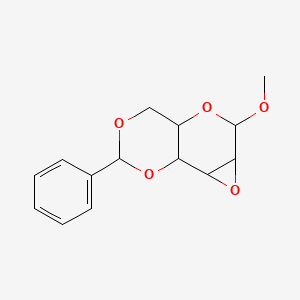 molecular formula C14H16O5 B12063124 Methyl 2,3-anhydro-4,6-O-benzylidenehexopyranoside CAS No. 53270-02-3