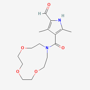 molecular formula C16H24N2O5 B12063154 3,5-dimethyl-4-(1,4,7-trioxa-10-azacyclododecane-10-carbonyl)-1H-pyrrole-2-carbaldehyde 