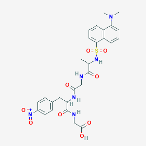 molecular formula C28H32N6O9S B12063219 N-Dansyl-D-Ala-Gly-p-nitro-Phe-Gly 