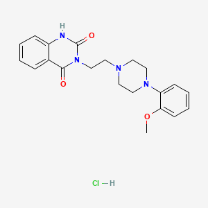 molecular formula C21H25ClN4O3 B1206323 3-(2-(4-(2-Methoxyphenyl)-1-piperazinyl)ethyl)-(1H,3H)-quinazoline-2,4-dione hcl CAS No. 88068-72-8
